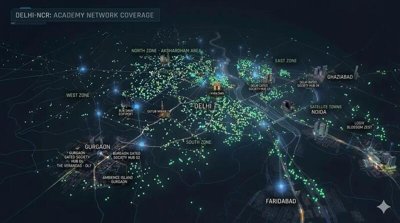 FanToPark Academy Network - Delhi NCR Coverage